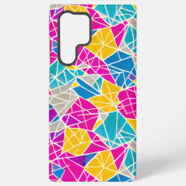 Geometrische vormen en lijnen in levendige kleuren samsung galaxy hoesje