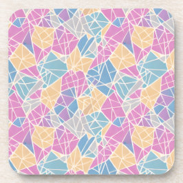Geometrische vormen en lijnen in pasteelkleur bier onderzetter