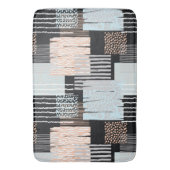 Geometrische vormen en strepen badmat (Voorkant Verticaal)