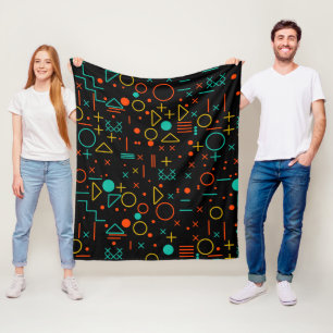 Geometrische vormen fleece deken