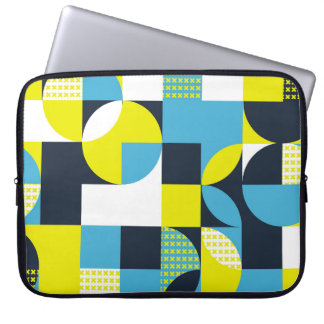 Geometrische vormen, kleurrijke abstracte achtergr laptop sleeve