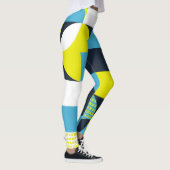 Geometrische vormen, kleurrijke abstracte achtergr leggings (Rechts)