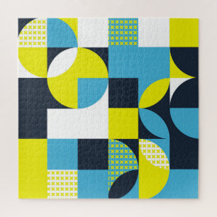 Geometrische vormen, kleurrijke abstracte achtergr legpuzzel