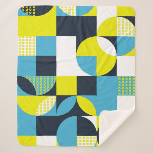 Geometrische vormen, kleurrijke abstracte achtergr sherpa deken