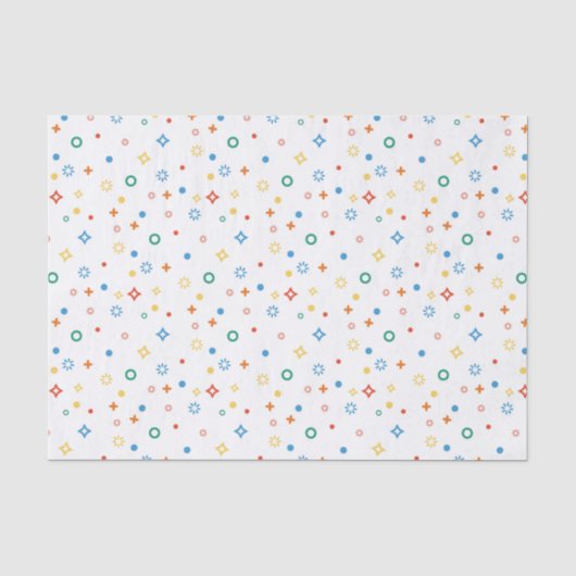 Geometrische vormen Kleurrijke Confetti Tissuepapier (Voorkant)