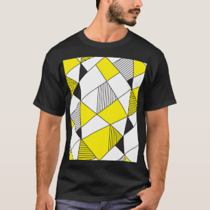 Geometrische vormen: Minimalistisch naadloos patro T-shirt