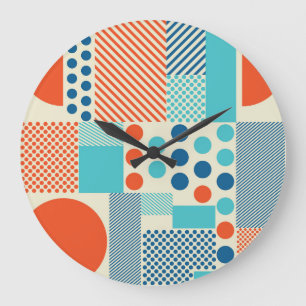 Geometrische vormen, modern kunstpatroon. grote klok