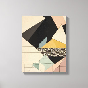 Geometrische vormen Moderne Kleurrijke Verpakte Ku Canvas Afdruk