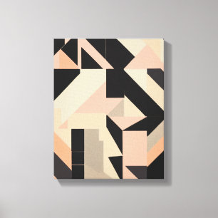 Geometrische vormen Moderne Kleurrijke Verpakte Ku Canvas Afdruk