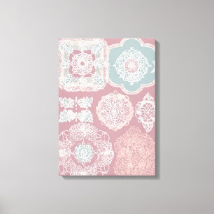 Geometrische vormen Moderne Kleurrijke Verpakte Ku Canvas Afdruk