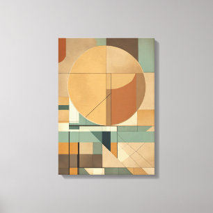 Geometrische vormen Moderne Kleurrijke Verpakte Ku Canvas Afdruk