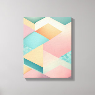 Geometrische vormen Moderne Kleurrijke Verpakte Ku Canvas Afdruk