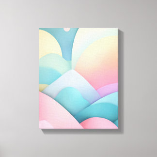 Geometrische vormen Moderne Kleurrijke Verpakte Ku Canvas Afdruk