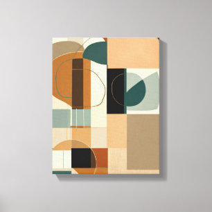 Geometrische vormen Moderne Kleurrijke Verpakte Ku Canvas Afdruk