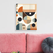 Geometrische vormen Moderne Kleurrijke Verpakte Ku Canvas Afdruk (Insitu (Woonkamer))