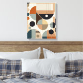Geometrische vormen Moderne Kleurrijke Verpakte Ku Canvas Afdruk (Insitu (Slaapkamer))
