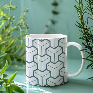 Geometrische vormen naadloos patroon koffiemok