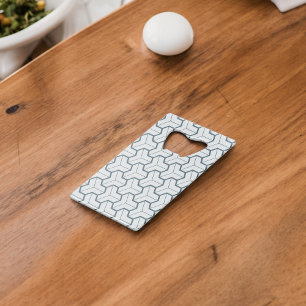 Geometrische vormen naadloos patroon kredietkaart flessenopener