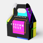 GEOMETRISCHE VORMEN NEON RETRO 80'S MODE BEDANKDOOSJES (Voorkant Zijde)