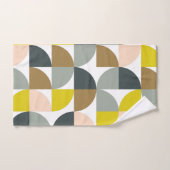 geometrische vormen patroon in zachte kleuren bad handdoek (Handdoek)
