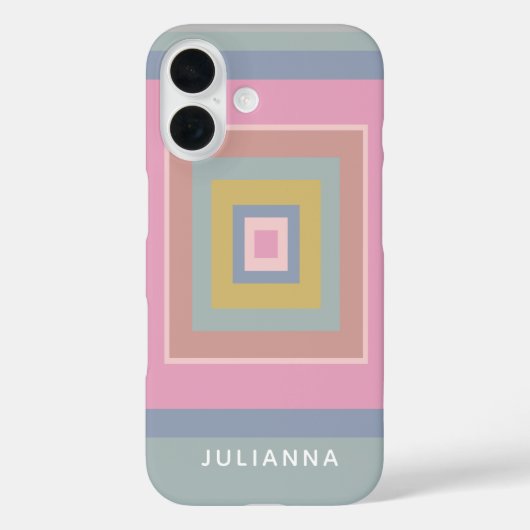 Geometrische vormen Patroon Pastels Aangepast Case-Mate iPhone Case (Achterkant)