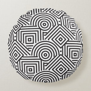Geometrische vormen patroon rond kussen