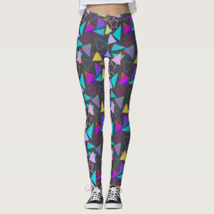 Geometrische vormen Patroon Stijl 01x4 DGrey Leggings