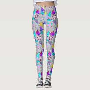 Geometrische vormen Patroon Stijl 01x4 LGrey Leggings