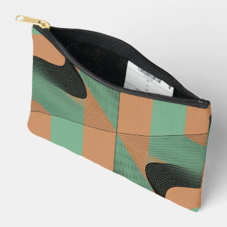 geometrische vormen retro vintage terracotta groen etui