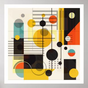 Geometrische vormen, samenstelling 2 poster