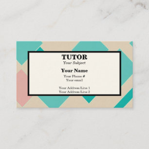 Geometrische vormen Tutor Teacher Graphic Desiger Visitekaartje
