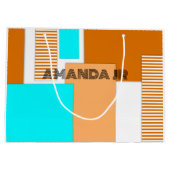 Geometrische vormen uit papier gesneden groot cadeauzakje (Achterkant)