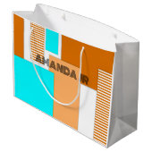 Geometrische vormen uit papier gesneden groot cadeauzakje (Achterkant Gekanteld)