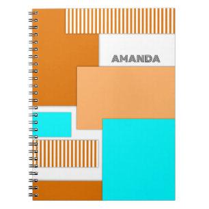 Geometrische vormen uit papier gesneden notitieboek
