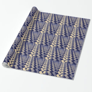 Geometrische vormen van goud cadeaupapier