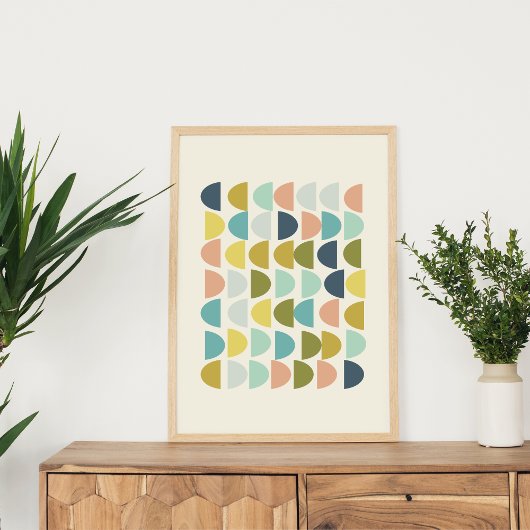 Geometrische vormen van moderne aardmeetapparaten poster