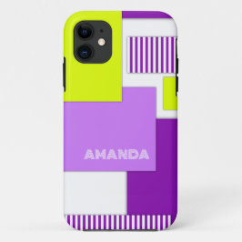 Geometrische vormen van veelkleurig papier iPhone 11 hoesje