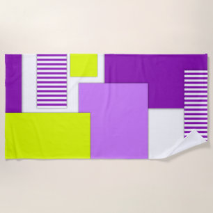 Geometrische vormen van veelkleurig papier strandlaken