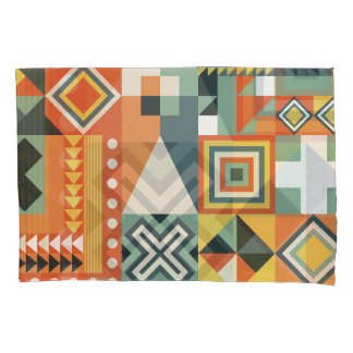 Geometrische vormen, vlakke eenvoudige achtergrond kussensloop