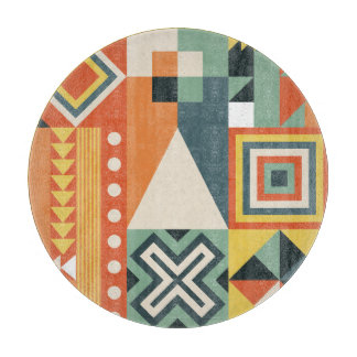 Geometrische vormen, vlakke eenvoudige achtergrond snijplank