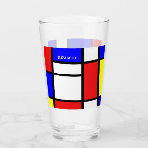Geometrische vormgeving Mondriaan geïnspireerd doo Glas