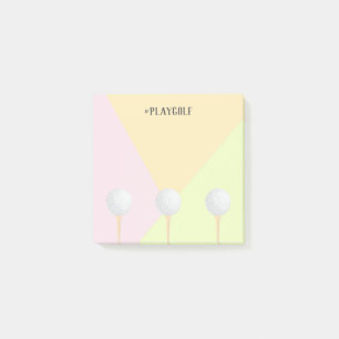 geometrische vormgeving van golfbalpastelkleuren post-it® notes