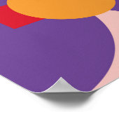 Geometrische vormretroflectiepatroon  abstra poster (Hoek)