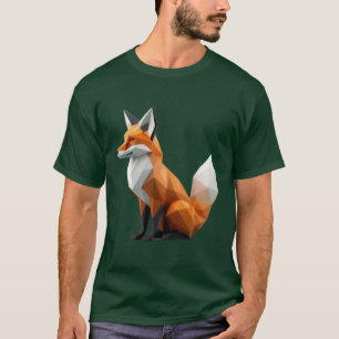 Geometrische vos t-shirt