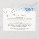 Geometrische Waterverf bruiloft details Kaart invo (Voorkant)