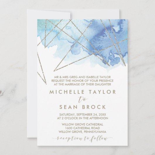 Geometrische Waterverf Kaart (Voorkant)