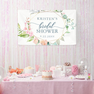 Geometrische Waterverf Vrijgezellenfeest van de Fl Spandoek