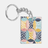 Geometrische waterverven sleutelhanger (Voorkant Links)