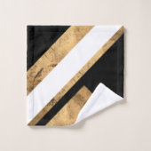 Geometrische weergave koper bad handdoek (Wasdoekje)