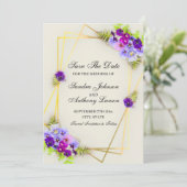Geometrische weergave slaat de datum op save the date (Staand voorkant)